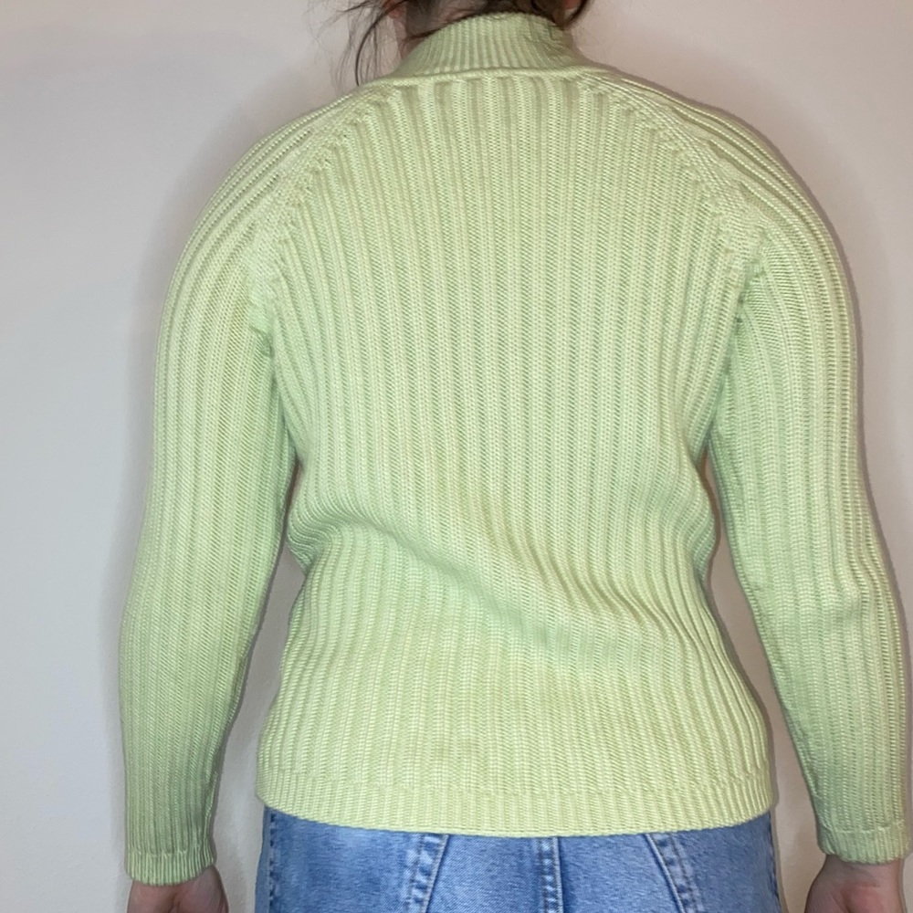 Talbots Light Green Ribbed Sweater - Picture 4 of 6
